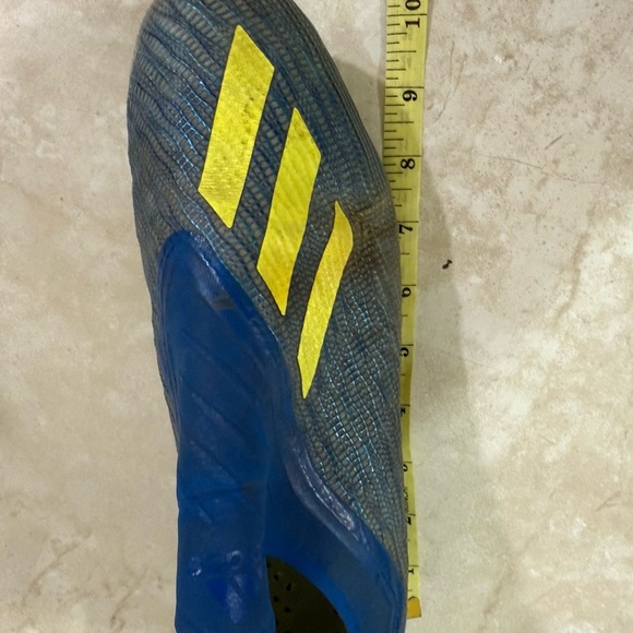 Adidas Blue and Yellow Soccer Cleats - Picture 6 of 6